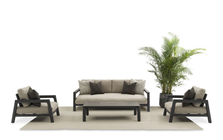 Kosta алюминий Комплект лаунж мебели антрацит/серый, алюминий/стеклокерамика