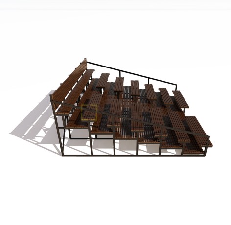 Трибуна "Спортивная" семиярусная (лиственница)