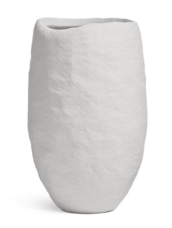 Кашпо TREEZ Effectory Organic Высокая чаша Белый камень д-39 см, в-58 см