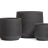 Кашпо TREEZ Ergo Hard Rock Трапециевидная чаша Черный песок д-42, в-38 см