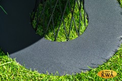 "Диего" обеденный стол из HPL круглый Ø100см, цвет "серый гранит"