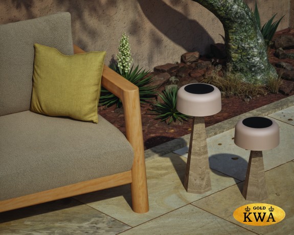 Kiruna (Hexa S) Светильник бежевый, алюминий/натуральный камень