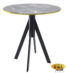 Стол обеденный Fuoz Werzalit Bistroart - черный, золотой, терамо