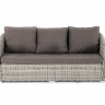 "Фабриция" диван из искусственного ротанга трехместный, цвет серый