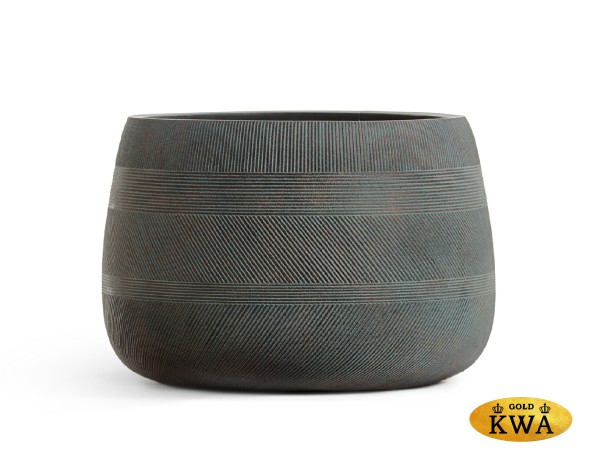 Кашпо TREEZ ERGO Graphics Низкая чаша Окись с медной патиной в-37 см, д-55 см