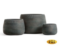 Кашпо TREEZ ERGO Graphics Низкая чаша Окись с медной патиной в-37 см, д-55 см