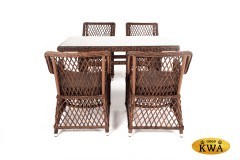 &quot;Латте-140 L&quot; обеденная группа плетеная, цвет коричневый