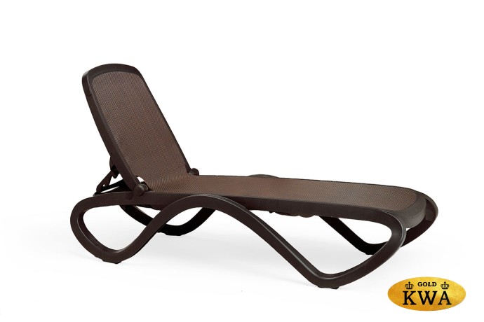 Шезлонг Nardi Omega без подлокотников, коричневый-кофе