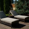Корсика шезлонг лежак из искусственного ротанга