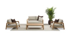 Kosta тик Комплект лаунж мебели натуральный/бежевый, тик
