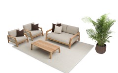 Kosta тик Комплект лаунж мебели натуральный/бежевый, тик