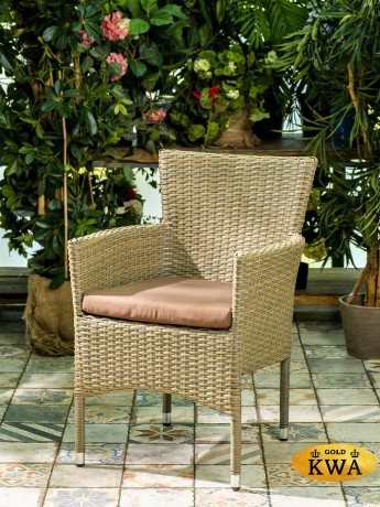 Плетеное кресло AROMA светло-коричневое Joygarden