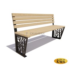 Скамейка «Роща» без подлокотников (2,0 лиственница,30х60)