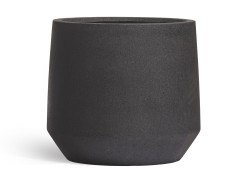 Кашпо TREEZ Ergo Hard Rock Трапециевидная чаша Черный песок д-53, в-49 см