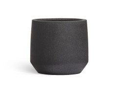 Кашпо TREEZ Ergo Hard Rock Трапециевидная чаша Черный песок д-53, в-49 см