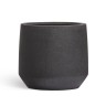 Кашпо TREEZ Ergo Hard Rock Трапециевидная чаша Черный песок д-53, в-49 см