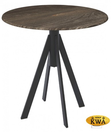 Стол обеденный Fuoz Werzalit Bistroart - черный, золотой, состаренная сосна