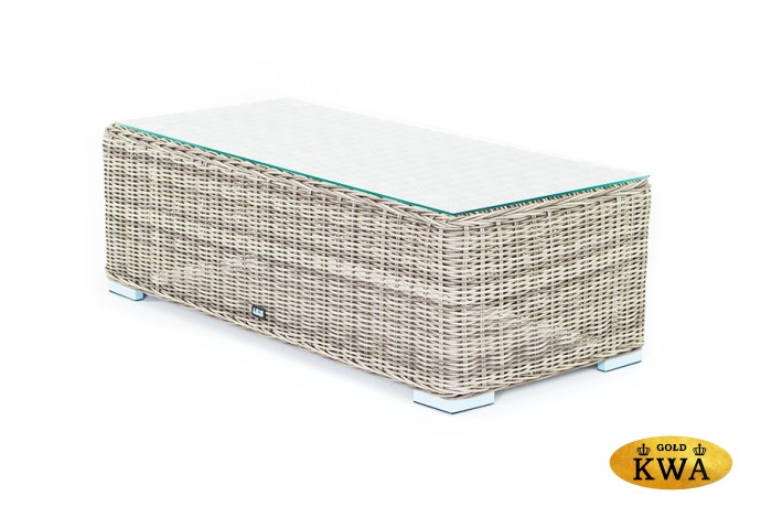 "Фабриция" журнальный столик из искусственного ротанга, цвет серый