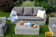 &quot;Фабриция&quot; журнальный столик из искусственного ротанга, цвет серый