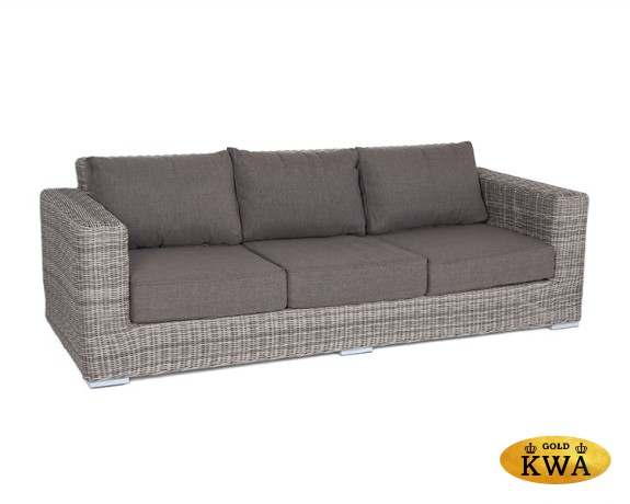 "Боно" диван из искусственного ротанга трехместный, цвет серый