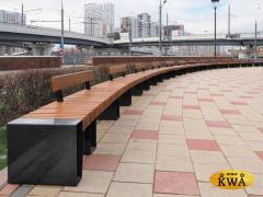 Лавочка Зигзаг со спинкой 01.021.2