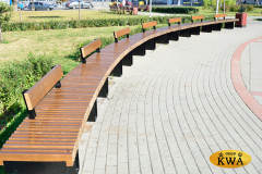 Лавочка Зигзаг со спинкой 01.021.2