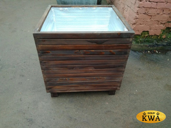 Кашпо уличное деревянное  52х52х40 см