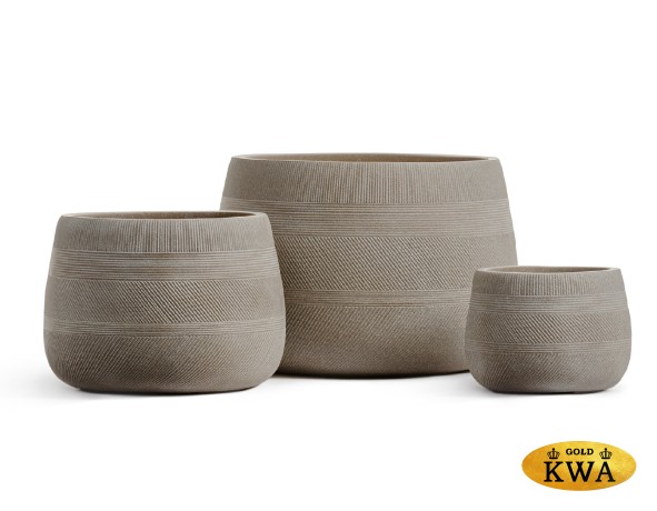 Кашпо TREEZ ERGO Graphics Низкая чаша Капучино в-20 см, д-29 см