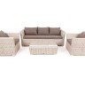 "Капучино" лаунж-зона из искусственного ротанга, цвет бежевый