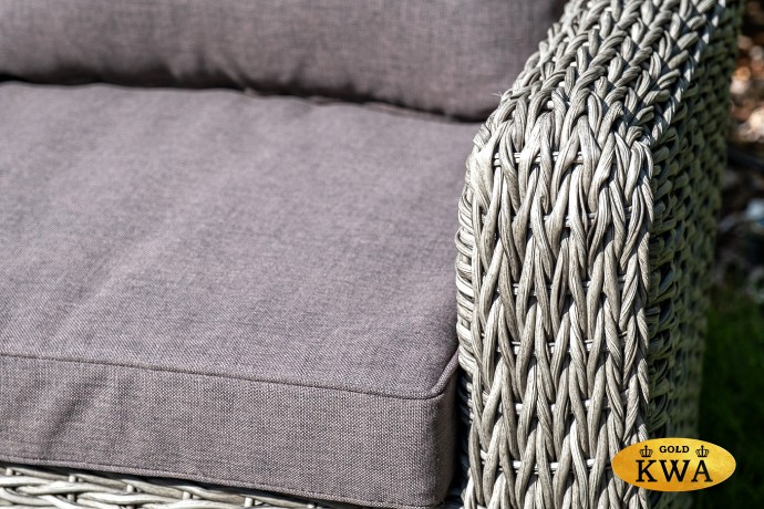 "Кон Панна" диван из искусственного ротанга (гиацинт) двухместный, цвет графит