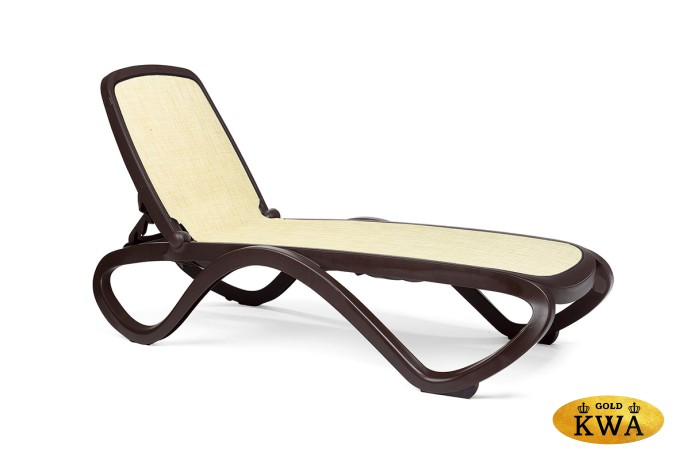 Шезлонг Nardi Omega без подлокотников, кофейно-бежевый