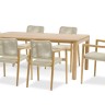 Kosta тик Комплект обеденной мебели натуральный/бежевый, тик/алюминий/веревка