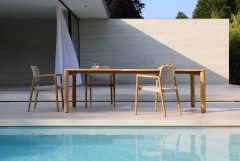 Kosta тик Комплект обеденной мебели натуральный/бежевый, тик/алюминий/веревка