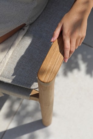 Kosta тик Комплект обеденной мебели натуральный/бежевый, тик/алюминий/веревка