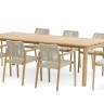 Kosta тик Комплект обеденной мебели натуральный/бежевый, тик/алюминий/веревка