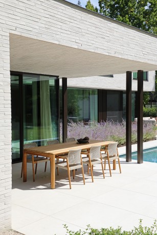 Kosta тик Комплект обеденной мебели натуральный/бежевый, тик/алюминий/веревка