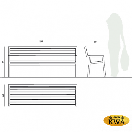 Скамейка Модерн 1,88 м 01.027.1