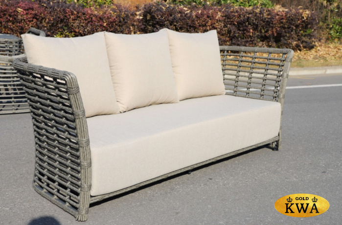 "Валенсия" лаунж-зона из искусственного ротанга, цвет серый