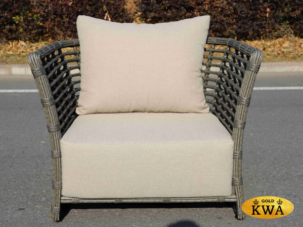 "Валенсия" лаунж-зона из искусственного ротанга, цвет серый