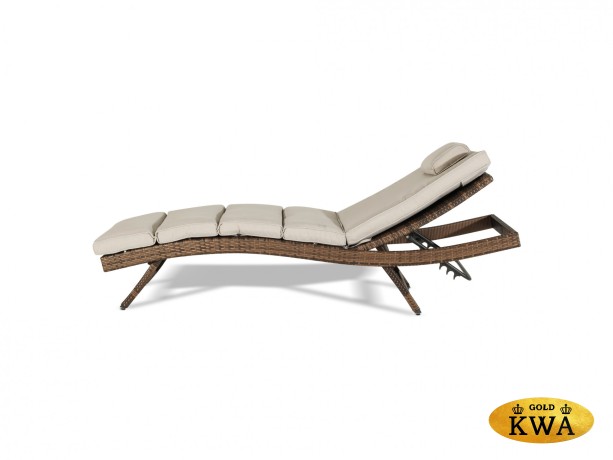 "Лиссабон" шезлонг из искусственного ротанга, цвет коричневый