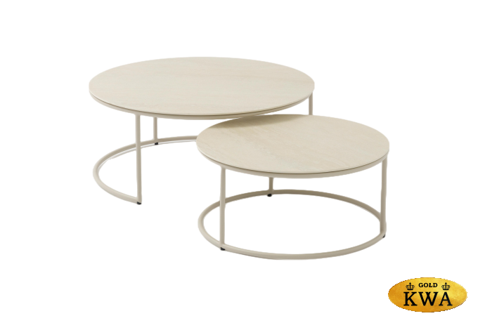 Flen Стол кофейный бежевый, алюминий/стеклокерамика