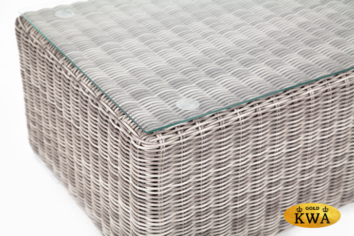 "Боно" журнальный столик из искусственного ротанга, цвет серый