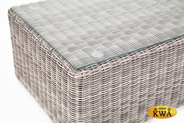 "Боно" журнальный столик из искусственного ротанга, цвет серый