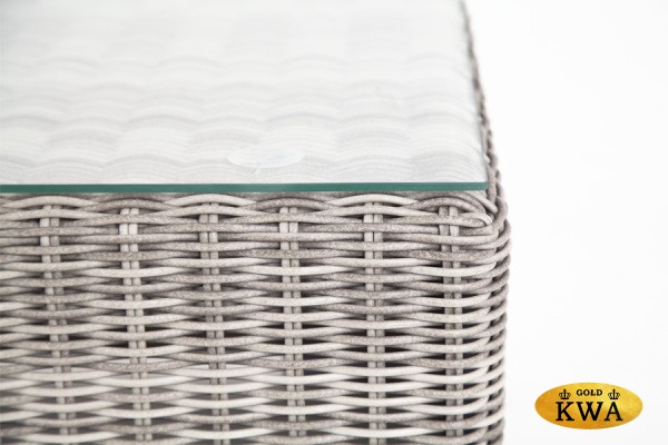 "Боно" журнальный столик из искусственного ротанга, цвет серый