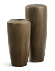 Кашпо TREEZ Effectory Metal Высокий конус Design Чернёная бронза в-90, д-46 см 1/1