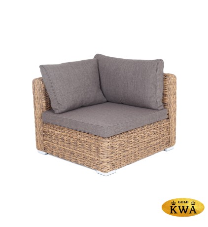 "Лунго" модуль диванный угловой с подушками, цвет соломенный (гиацинт)