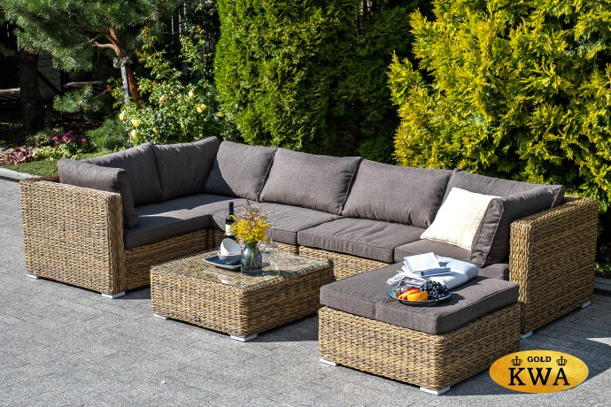 "Лунго" модуль диванный угловой с подушками, цвет соломенный (гиацинт)