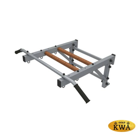 Шведская стенка комбинированная - КОМБИ - ТРДШН+3 (стенка + турник-рукоход из дерева с широким хватом навесной + канат + кольца + веревочная лестница)