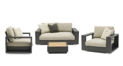 Ystad Комплект лаунж мебели антрацит/серый, алюминий/олефин