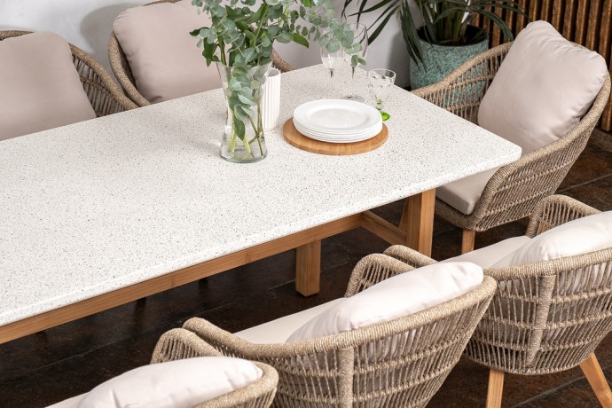 Стол обеденный из тика ТАЛАРА 200 см